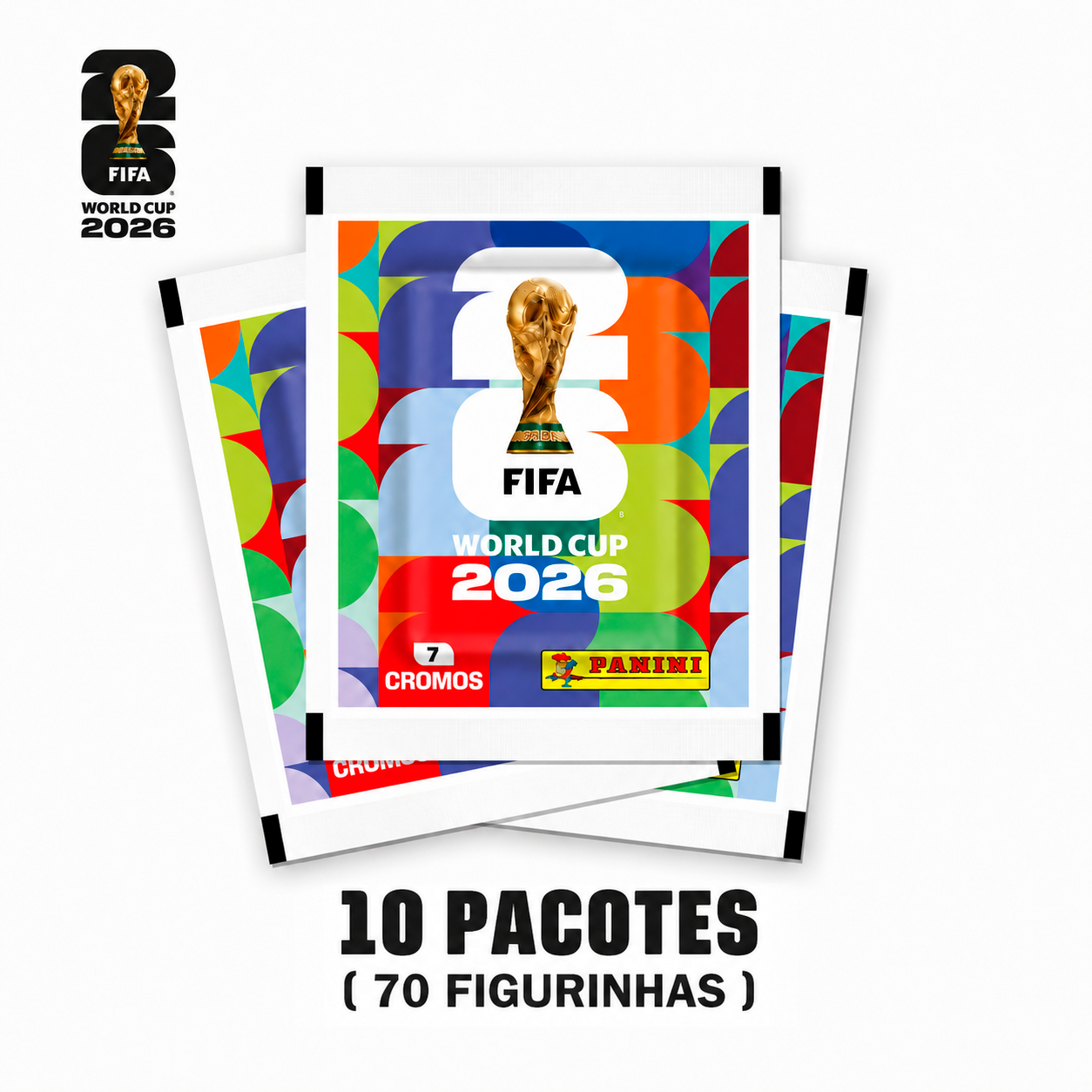10 Pacotes de Figurinhas Panini Copa 2026